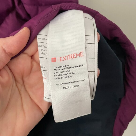 Mountain Hardware Zip Up Down Filled Outdoor Winter Casual Puffer Vest Purple 8 - Picture 8 of 9